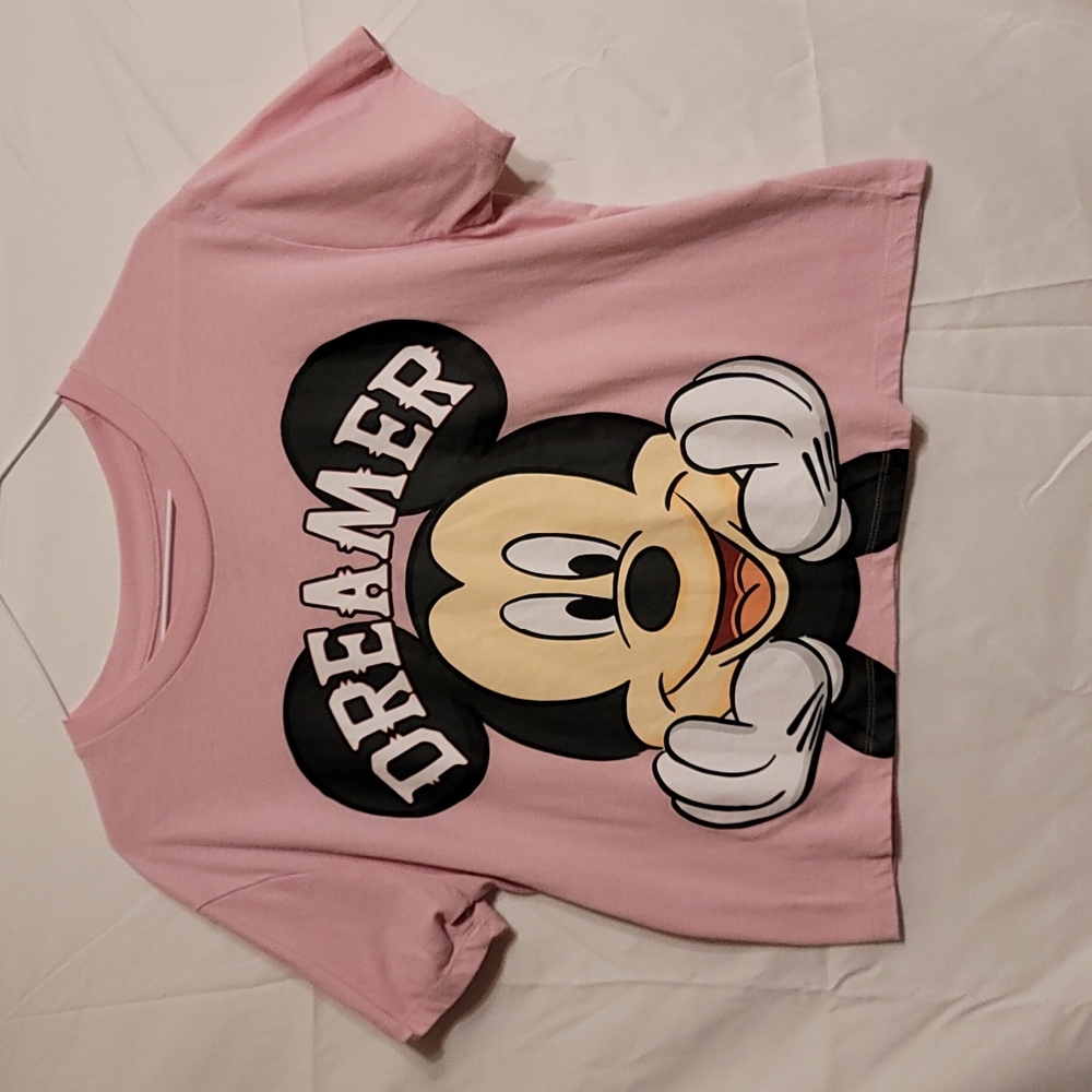 DISNEY Mickey Mouse Dreamer Crop Top/T-Shirt Size XL NWOT